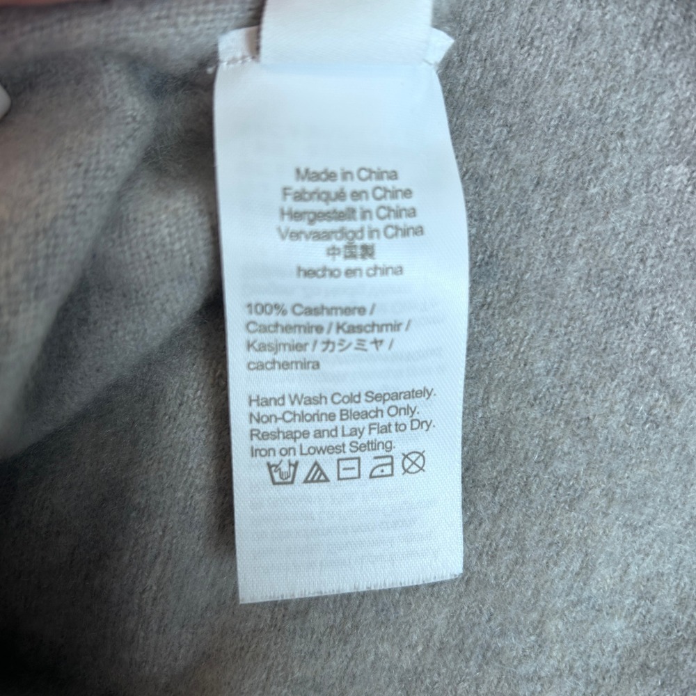 The Good Cashmere Standard 100% Cashmere Crewneck Sweater Grey Heather Womens M - Picture 7 of 10